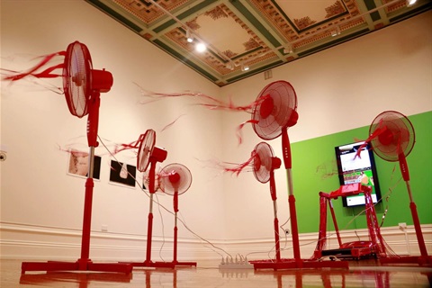 Installation image Audrey Baldwin THIS IS FINE, EVERYTHING'S FINE Forrester Gallery 2024.jpg